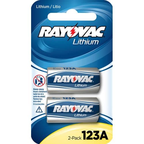 Rayovac RL123A-2 CR123A Lithium 3 Volts Lithium Battery Stick 1500 mAh 2pk Rayovac RL123A-2 CR123A Lithium 3 Volts Lithium Battery Stick 1500 mAh 2pk