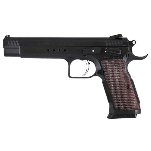 Tanfoglio 600252 Witness Hunter 10mm Auto 6" 15+1 Black Blued Steel Slide Wood Grip Tanfoglio 600252 Witness Hunter 10mm Auto 6" 15+1 Black Blued Steel Slide Wood Grip