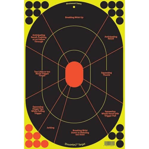 Birchwood Casey 34653 Shoot-N-C Handgun Trainer Self-Adhesive Paper Oval Multi Color 100 Per Pkg Birchwood Casey 34653 Shoot-N-C Handgun Trainer Self-Adhesive Paper Oval Multi Color 100 Per Pkg