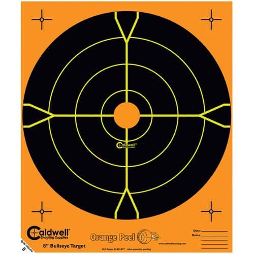 Caldwell 555050 Orange Peel Self-Adhesive Paper Bullseye Black/Orange 50 Per Pkg Caldwell 555050 Orange Peel Self-Adhesive Paper Bullseye Black/Orange 50 Per Pkg
