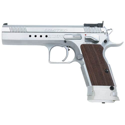Tanfoglio 600320 Witness Elite Limited 40 S&W 4.80" 14+1 Chrome Steel Wood Grip Tanfoglio 600320 Witness Elite Limited 40 S&W 4.80" 14+1 Chrome Steel Wood Grip