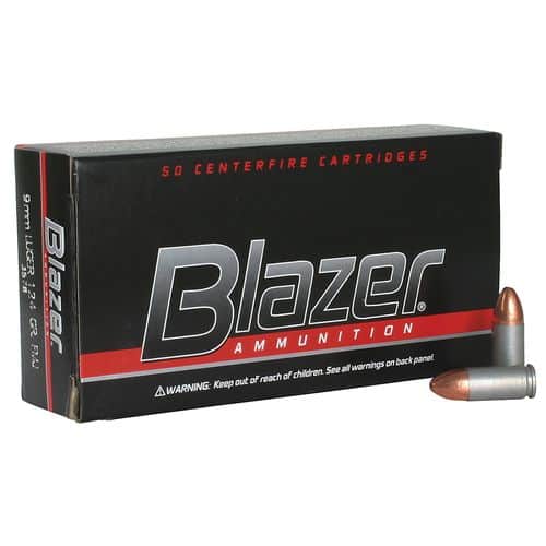 CCI 3578 Blazer 9mm Luger 124 gr Full Metal Jacket (FMJ) 50 Bx/ 20 Cs CCI 3578 Blazer 9mm Luger 124 gr Full Metal Jacket (FMJ) 50 Bx/ 20 Cs