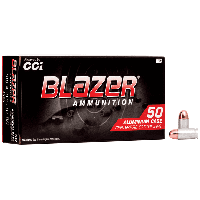 CCI 3505 Blazer 380 ACP 95 gr Total Metal Jacket (TMJ) 50 Bx Ammo CCI 3505 Blazer 380 ACP 95 gr Total Metal Jacket (TMJ) 50 Bx Ammo