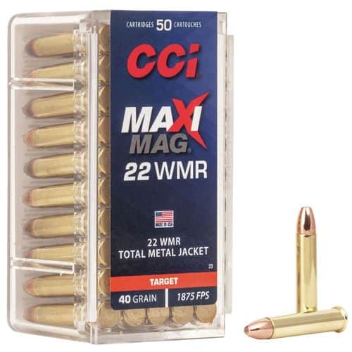 CCI 0023 Target & Plinking Maxi-Mag 22 Mag 40 gr Total Metal Jacket (TMJ) 50 Bx/ 40 Cs CCI 0023 Target & Plinking Maxi-Mag 22 Mag 40 gr Total Metal Jacket (TMJ) 50 Bx/ 40 Cs