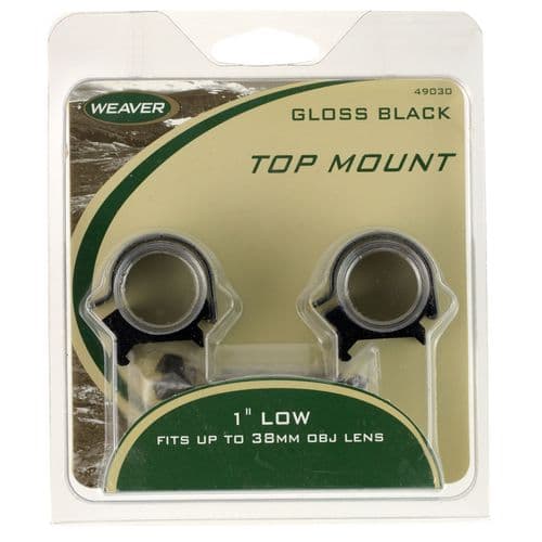 Weaver Mounts 49042 Scope Ring Set Top Mount High Quick Detach 1" Matte Black Aluminum Weaver Mounts 49042 Scope Ring Set Top Mount High Quick Detach 1" Matte Black Aluminum