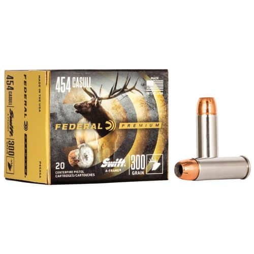 Federal P454SA Premium 454 Casull 300 gr Swift A-Frame (SWFR) 20 Bx/ 10 Cs Federal P454SA Premium 454 Casull 300 gr Swift A-Frame (SWFR) 20 Bx/ 10 Cs
