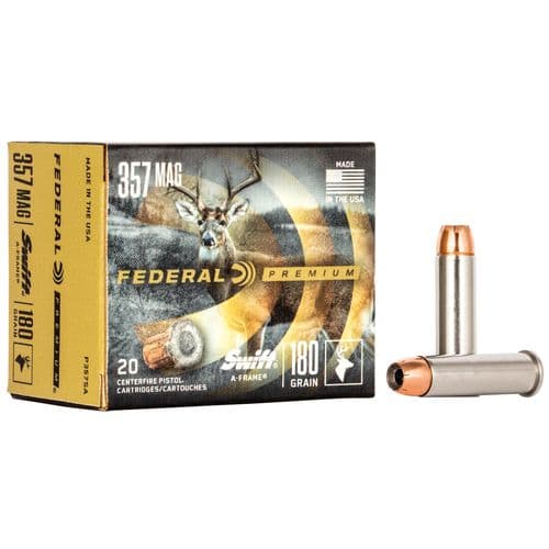 Federal P357SA Premium 357 Mag 180 gr Swift A-Frame (SWFR) 20 Bx/ 10 Cs Federal P357SA Premium 357 Mag 180 gr Swift A-Frame (SWFR) 20 Bx/ 10 Cs