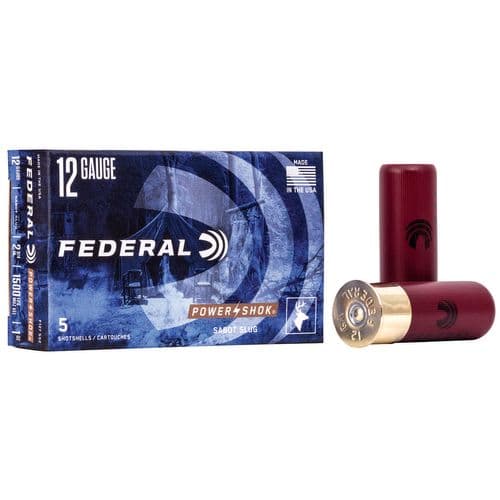 Federal F127SS2 Power-Shok 12 Gauge 2.75" 1 oz Sabot Slug Shot 5 Bx/ 50 Cs Federal F127SS2 Power-Shok 12 Gauge 2.75" 1 oz Sabot Slug Shot 5 Bx/ 50 Cs
