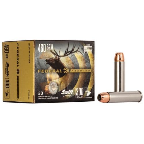 Federal P460SA Premium 460 S&W Mag 300 gr Swift A-Frame (SWFR) 20 Box Federal P460SA Premium 460 S&W Mag 300 gr Swift A-Frame (SWFR) 20 Box