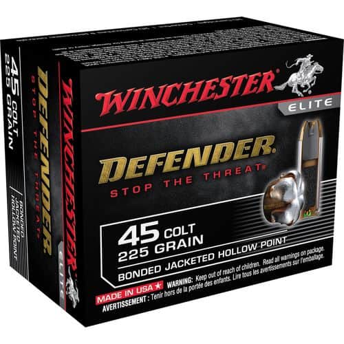 Winchester Ammo Defender 45 Colt 225 gr Bonded Jacket Hollow Point - S45CPDB Winchester Ammo Defender 45 Colt 225 gr Bonded Jacket Hollow Point - S45CPDB