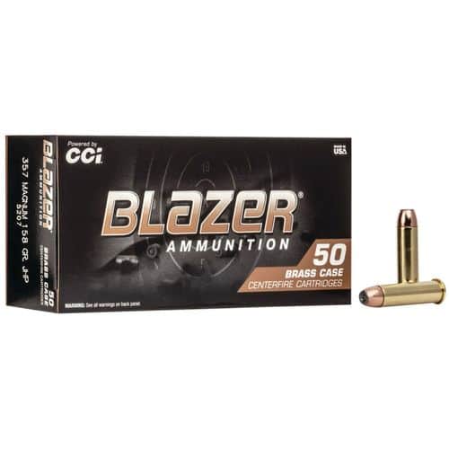 CCI 5207 Blazer Brass Handgun 357 Mag 158 gr Jacket Hollow Point 50 Per Box/ 20 Case CCI 5207 Blazer Brass Handgun 357 Mag 158 gr Jacket Hollow Point 50 Per Box/ 20 Case