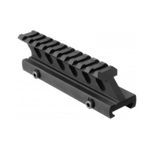 Aim Sports MT012H Riser Mount Black Anodized High Profile 1-Piece 5" Long With 1" Mount Height for AR-15 Aim Sports MT012H Riser Mount Black Anodized High Profile 1-Piece 5" Long With 1" Mount Height for AR-15
