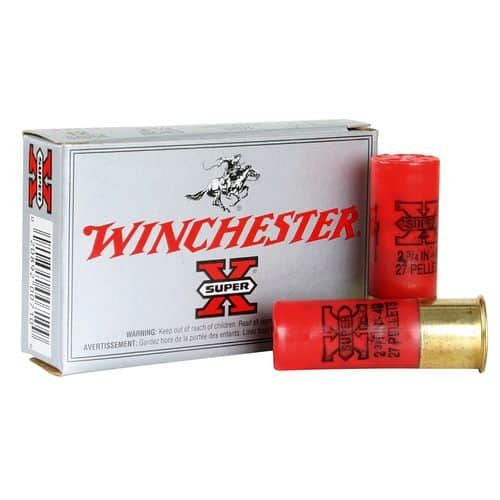 Winchester Ammo Super X 12 Gauge 2.75" 27 Pellets 4 Buck Shot - XB124 Winchester Ammo Super X 12 Gauge 2.75" 27 Pellets 4 Buck Shot - XB124