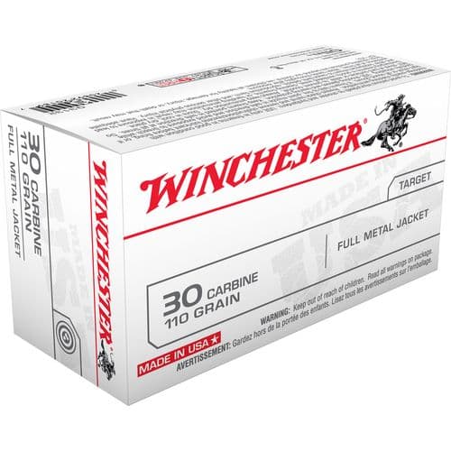 Winchester Ammo USA 30 Carbine 110 gr Full Metal Jacket - Q3132 Winchester Ammo USA 30 Carbine 110 gr Full Metal Jacket - Q3132