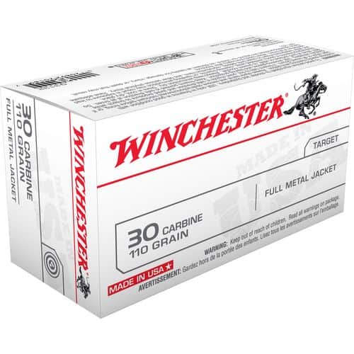 Winchester Ammo USA 30 Carbine 110 gr Full Metal Jacket - Q3132 Winchester Ammo USA 30 Carbine 110 gr Full Metal Jacket - Q3132