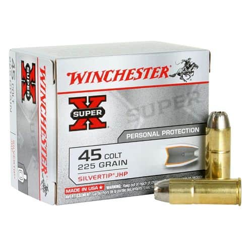 Winchester Ammo X45CSHP2 Super-X 45 Colt (LC) 225 gr Silvertip Jacket Hollow Point 20 Bx/10 Cs Winchester Ammo X45CSHP2 Super-X 45 Colt (LC) 225 gr Silvertip Jacket Hollow Point 20 Bx/10 Cs