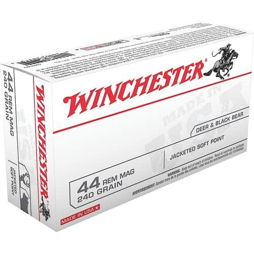 Winchester Ammo USA 44 Rem Mag 240 gr Jacketed Soft Point - Q4240 Winchester Ammo USA 44 Rem Mag 240 gr Jacketed Soft Point - Q4240