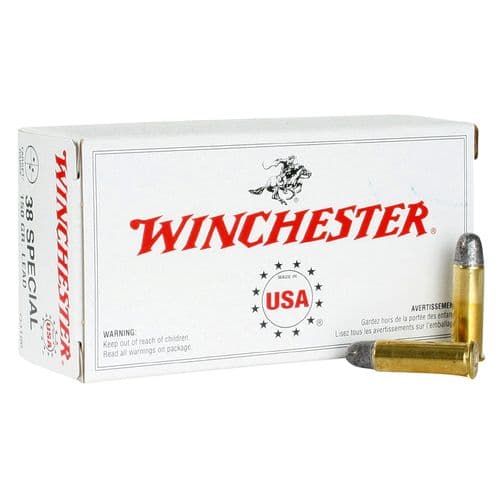 Winchester Ammo USA 38 Special 150 gr Lead Round Nose - Q4196 Winchester Ammo USA 38 Special 150 gr Lead Round Nose - Q4196