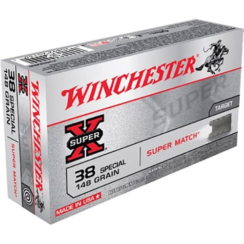 Winchester Ammo Super X 38 Special 148 gr Super Match Lead Semi Wadcutter - X38SMRP Winchester Ammo Super X 38 Special 148 gr Super Match Lead Semi Wadcutter - X38SMRP