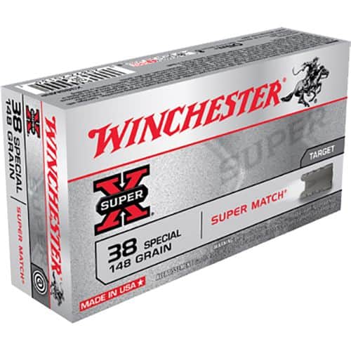 Winchester Ammo Super X 38 Special 148 gr Super Match Lead Semi Wadcutter - X38SMRP Winchester Ammo Super X 38 Special 148 gr Super Match Lead Semi Wadcutter - X38SMRP