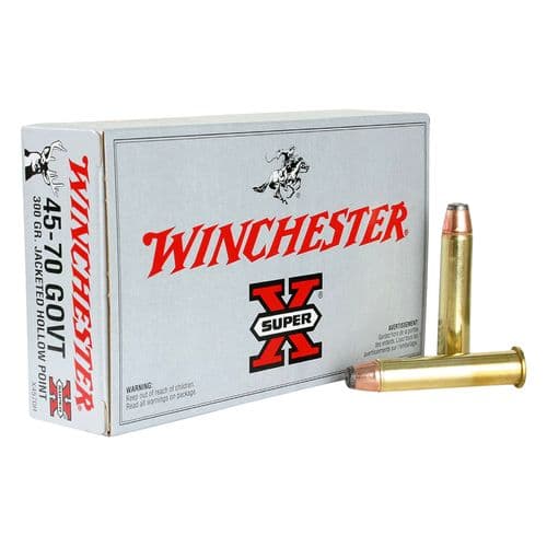 Winchester Ammo Super X 45-70 Gov 300 gr Jacket Hollow Point X4570H Winchester Ammo Super X 45-70 Gov 300 gr Jacket Hollow Point X4570H
