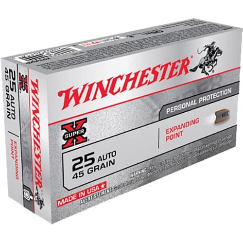 Winchester Ammo X25AXP Super-X 25 ACP 45 gr Expanding Point 50 Bx/ 10 Cs Winchester Ammo X25AXP Super-X 25 ACP 45 gr Expanding Point 50 Bx/ 10 Cs
