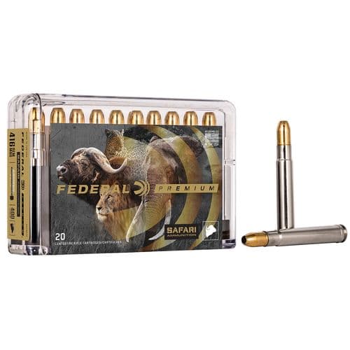 Federal P416RT2 Premium Safari Cape-Shok 416 Rem Mag 400 gr Trophy Bonded Sledgehammer Solid (TBSH) 20 Bx/ 10 Cs Federal P416RT2 Premium Safari Cape-Shok 416 Rem Mag 400 gr Trophy Bonded Sledgehammer Solid (TBSH) 20 Bx/ 10 Cs
