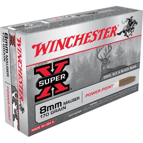 Winchester Ammo Power-Point 8mm Mauser 170 gr Power Point - X8MM Winchester Ammo Power-Point 8mm Mauser 170 gr Power Point - X8MM