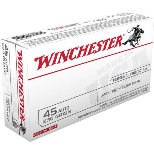 Winchester USA Defense 45 ACP 230 gr Jacketed Hollow Point Handgun Ammo Winchester USA Defense 45 ACP 230 gr Jacketed Hollow Point Handgun Ammo