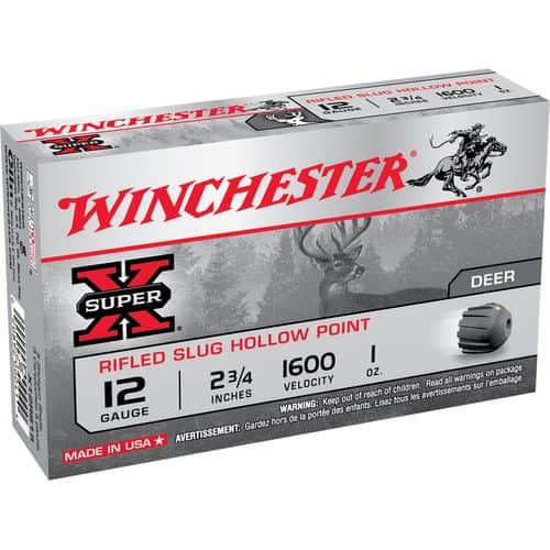 Winchester Ammo X12RS15 Super X 12 Gauge 2.75" 1 oz Rifled Slug Shot 5 Bx Winchester Ammo X12RS15 Super X 12 Gauge 2.75" 1 oz Rifled Slug Shot 5 Bx