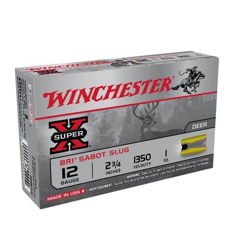 Winchester Ammo XRS12 Super X 12 Gauge 2.75" 1 oz BRI Sabot Slug Shot 5 Bx/ 50 Cs Winchester Ammo XRS12 Super X 12 Gauge 2.75" 1 oz BRI Sabot Slug Shot 5 Bx/ 50 Cs