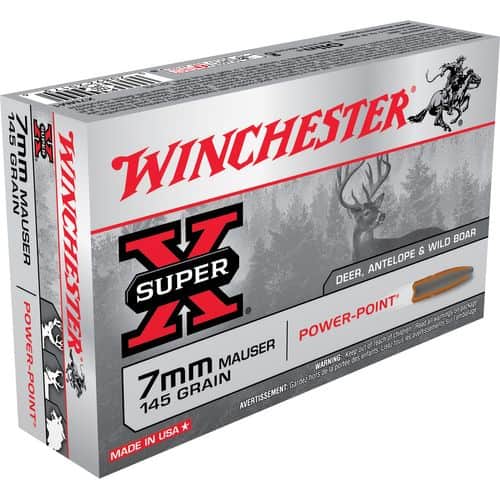 Winchester Ammo X7MM1 Super-X 7mm Mauser 145 gr Power-Point (PP) 20 Bx/10 Cs Winchester Ammo X7MM1 Super-X 7mm Mauser 145 gr Power-Point (PP) 20 Bx/10 Cs