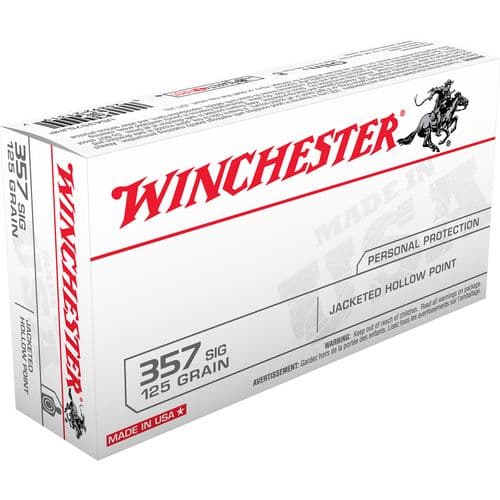 Winchester Ammo USA 357 Sig 125 gr Jacket Hollow Point - USA357SJHP Winchester Ammo USA 357 Sig 125 gr Jacket Hollow Point - USA357SJHP
