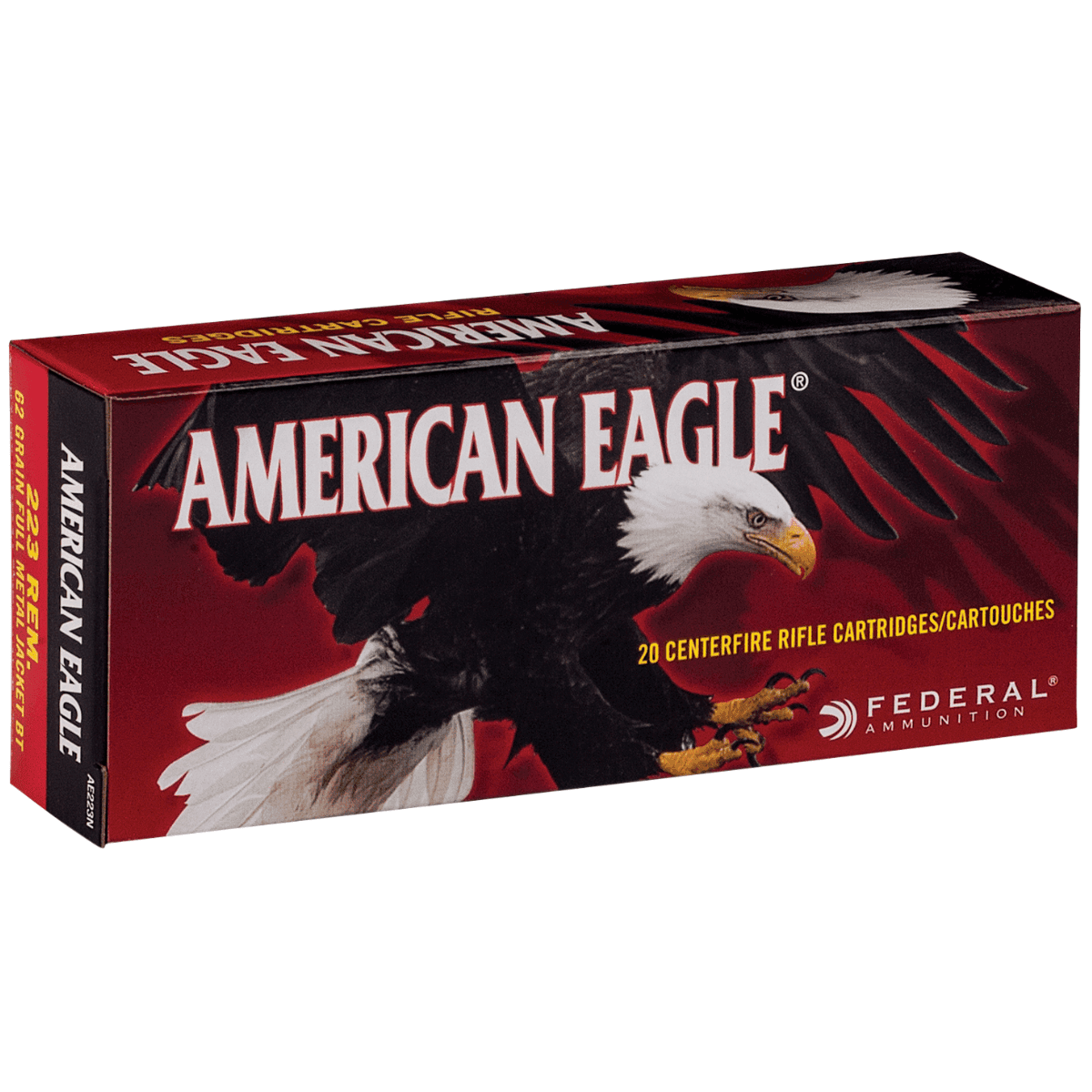 Federal American Eagle Rifle 223 Rem 62 grain, 20 Per Box - AE223N Federal American Eagle Rifle 223 Rem 62 grain, 20 Per Box - AE223N