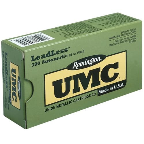 Remington Ammunition 23805 UMC 380 ACP 95 gr Flat Nose Enclosed Base (FNEB) 50 Bx/ 10 Cs Remington Ammunition 23805 UMC 380 ACP 95 gr Flat Nose Enclosed Base (FNEB) 50 Bx/ 10 Cs