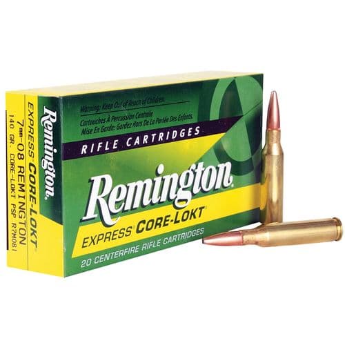 Remington Ammunition 21337 Core-Lokt 7mm-08 Rem 140 gr Core-Lokt Pointed Soft Point (PSPCL) 20 Bx/ 10 Cs Remington Ammunition 21337 Core-Lokt 7mm-08 Rem 140 gr Core-Lokt Pointed Soft Point (PSPCL) 20 Bx/ 10 Cs