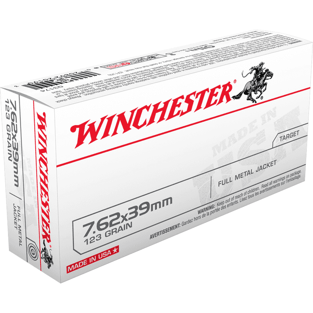 Winchester Ammo Q3174 USA 7.62x39mm 123 gr Full Metal Jacket (FMJ) 20 Bx Winchester Ammo Q3174 USA 7.62x39mm 123 gr Full Metal Jacket (FMJ) 20 Bx