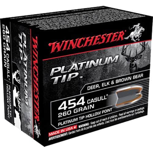 Winchester Ammo S454PTHP Platinum Tip 454 Casull 260 gr Platinum Tip Hollow Point (PTHP) 20 Bx/10 Cs Winchester Ammo S454PTHP Platinum Tip 454 Casull 260 gr Platinum Tip Hollow Point (PTHP) 20 Bx/10 Cs