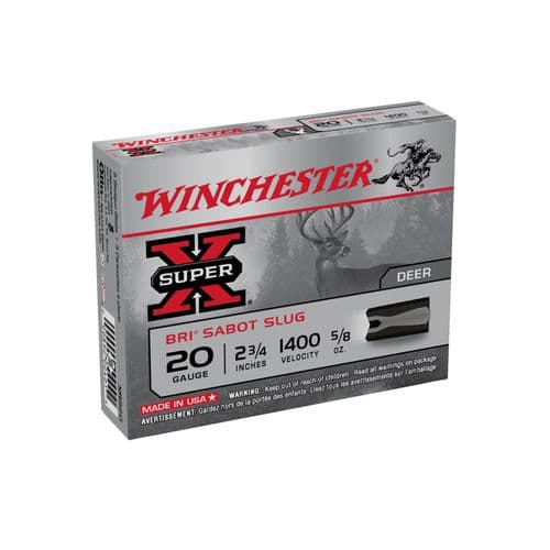 Winchester Ammo XRS20 Super X 20 Gauge 2.75" 5/8 oz BRI Sabot Slug Shot 5 Bx/ 50 Cs Winchester Ammo XRS20 Super X 20 Gauge 2.75" 5/8 oz BRI Sabot Slug Shot 5 Bx/ 50 Cs