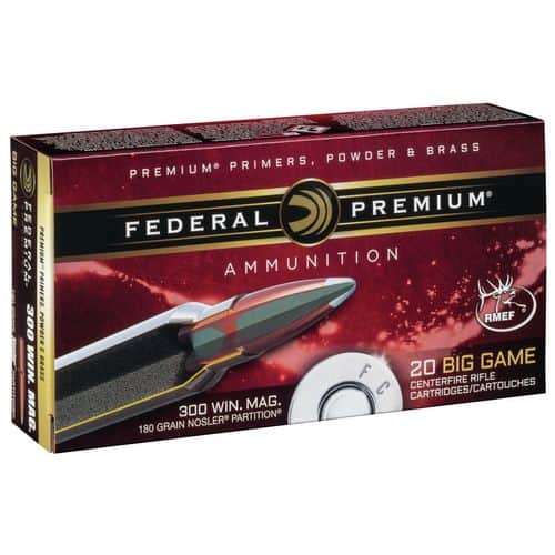 Federal P300WD2 Premium 300 Win Mag 180 gr Nosler Partition (NP) 20 Bx/ 10 Cs Federal P300WD2 Premium 300 Win Mag 180 gr Nosler Partition (NP) 20 Bx/ 10 Cs