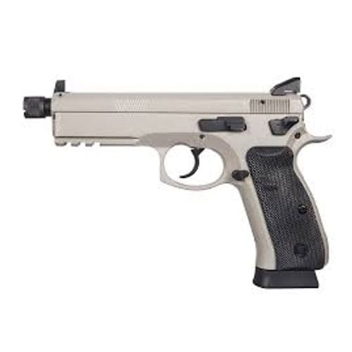 CZ-USA CZ 75 SP-01 Tactical Grey 9mm 18+1 DA/SA Pistol with Tritium Night Sights Threaded Barrel CZ-USA CZ 75 SP-01 Tactical Grey 9mm 18+1 DA/SA Pistol with Tritium Night Sights Threaded Barrel