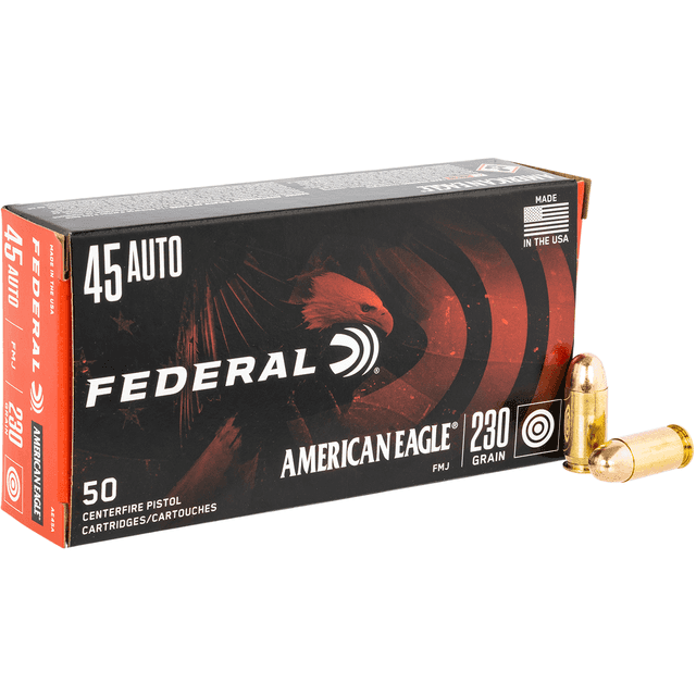 Federal American Eagle Handgun 45 ACP 230 gr Full Metal Jacket Handgun Ammo Federal American Eagle Handgun 45 ACP 230 gr Full Metal Jacket Handgun Ammo