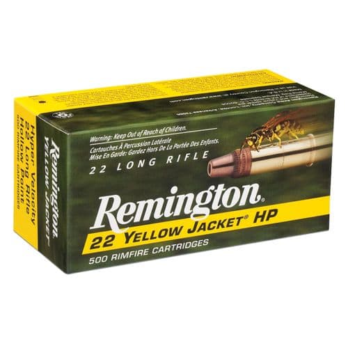 Remington Ammunition 21074 Yellow Jacket 22 LR 33 gr Truncated Cone Hollow Point (TCHP) 50 Bx/ 100 Cs Remington Ammunition 21074 Yellow Jacket 22 LR 33 gr Truncated Cone Hollow Point (TCHP) 50 Bx/ 100 Cs