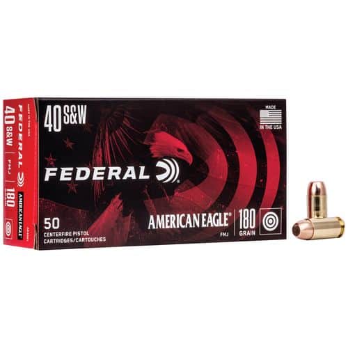 Federal AE40R1 American Eagle 40 S&W 180 gr Full Metal Jacket (FMJ) 50 Bx Federal AE40R1 American Eagle 40 S&W 180 gr Full Metal Jacket (FMJ) 50 Bx