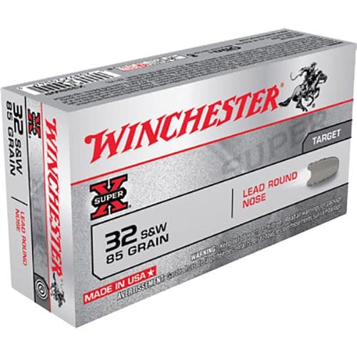 Winchester Ammo X32SWP Super-X 32 S&W 85 gr Lead Round Nose (LRN) 50 Bx/10 Cs Winchester Ammo X32SWP Super-X 32 S&W 85 gr Lead Round Nose (LRN) 50 Bx/10 Cs