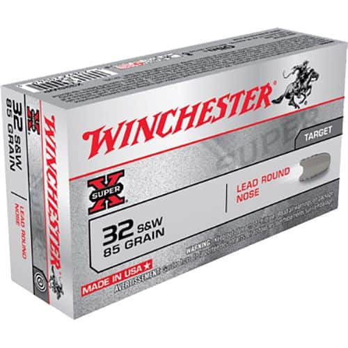 Winchester Ammo X32SWP Super-X 32 S&W 85 gr Lead Round Nose (LRN) 50 Bx/10 Cs Winchester Ammo X32SWP Super-X 32 S&W 85 gr Lead Round Nose (LRN) 50 Bx/10 Cs