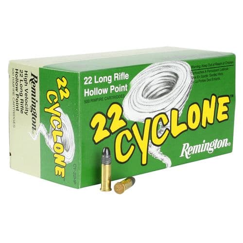 Remington Ammunition 21222 Cyclone 22 LR 36 gr Hollow Point (HP) 50 Bx/ 100 Cs Remington Ammunition 21222 Cyclone 22 LR 36 gr Hollow Point (HP) 50 Bx/ 100 Cs