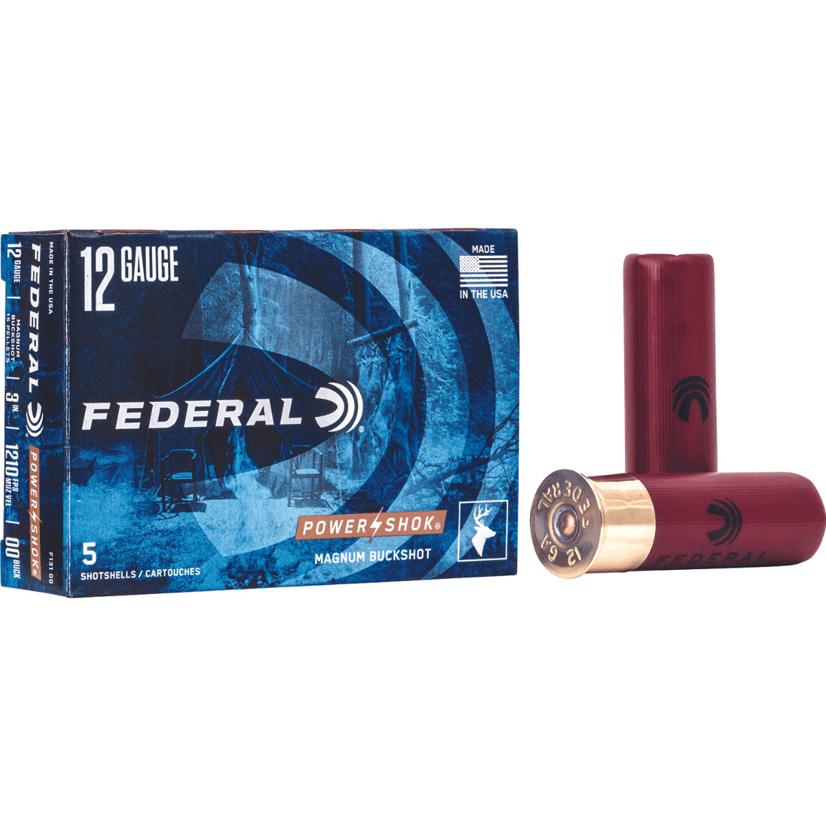 Federal Power-Shok Magnum 12 Gauge 1 7/8 oz, 5 Per Box - F13100 Federal Power-Shok Magnum 12 Gauge 1 7/8 oz, 5 Per Box - F13100