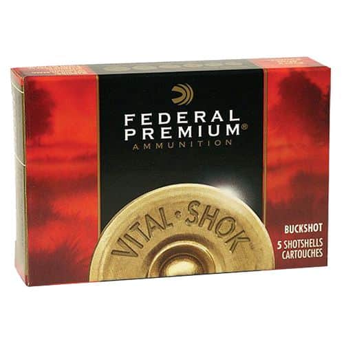 Federal P2563B Premium Vital-Shok 20 Gauge 2.75" 20 Pellets 3 Buck Shot 5 Bx/ 50 Cs Federal P2563B Premium Vital-Shok 20 Gauge 2.75" 20 Pellets 3 Buck Shot 5 Bx/ 50 Cs