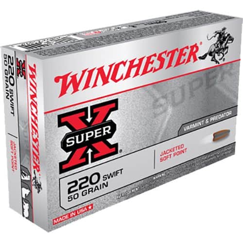 Winchester Ammo Super X 220 Swift 50 gr Jacketed Soft Point - X220S Winchester Ammo Super X 220 Swift 50 gr Jacketed Soft Point - X220S